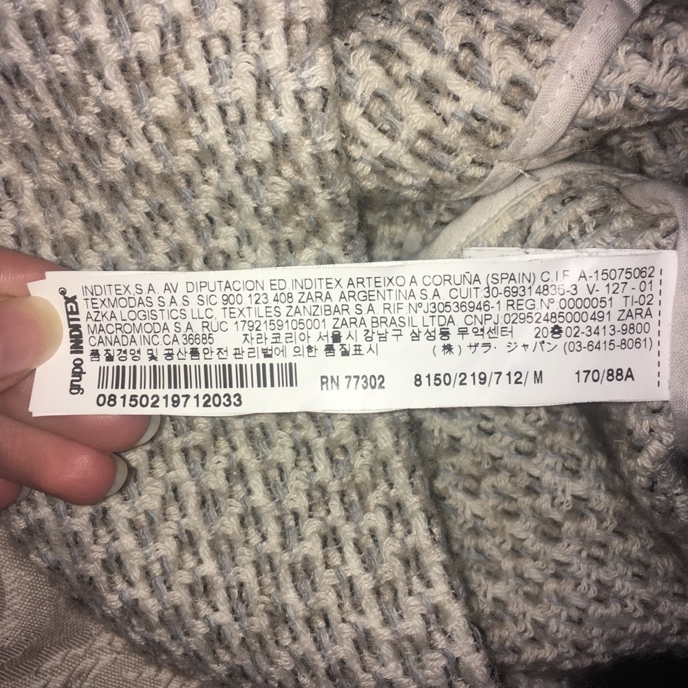 Zara Basic Dress Coat cotton wool blend - Picture 7 of 8